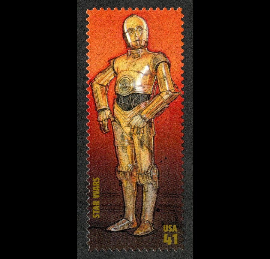 One (1) unused postage stamp - Star Wars: C3PO // 41 cent stamp