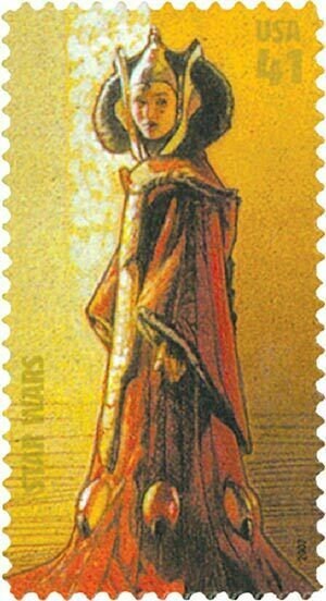 One (1) unused postage stamp - Star Wars: Queen Padme Amidala // 41 cent stamp