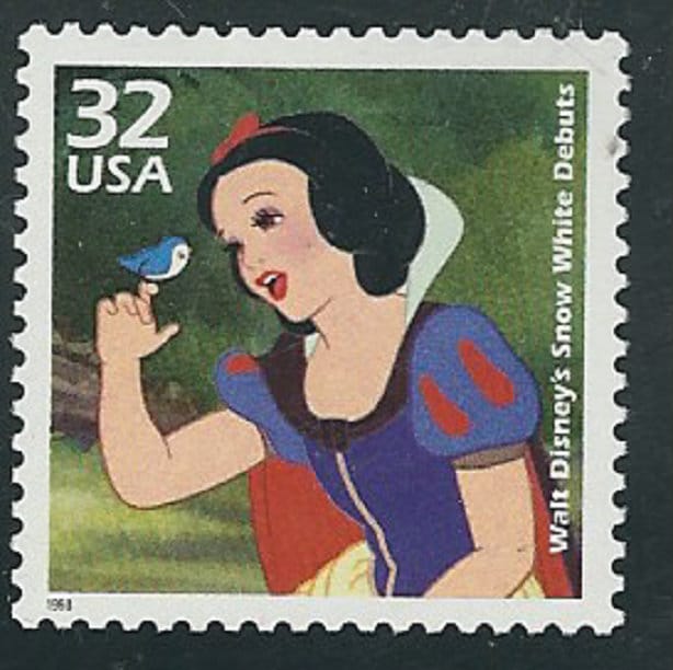 One (1) unused postage stamps - Celebrate the Century 1930s - Snow White // 32 cent stamp