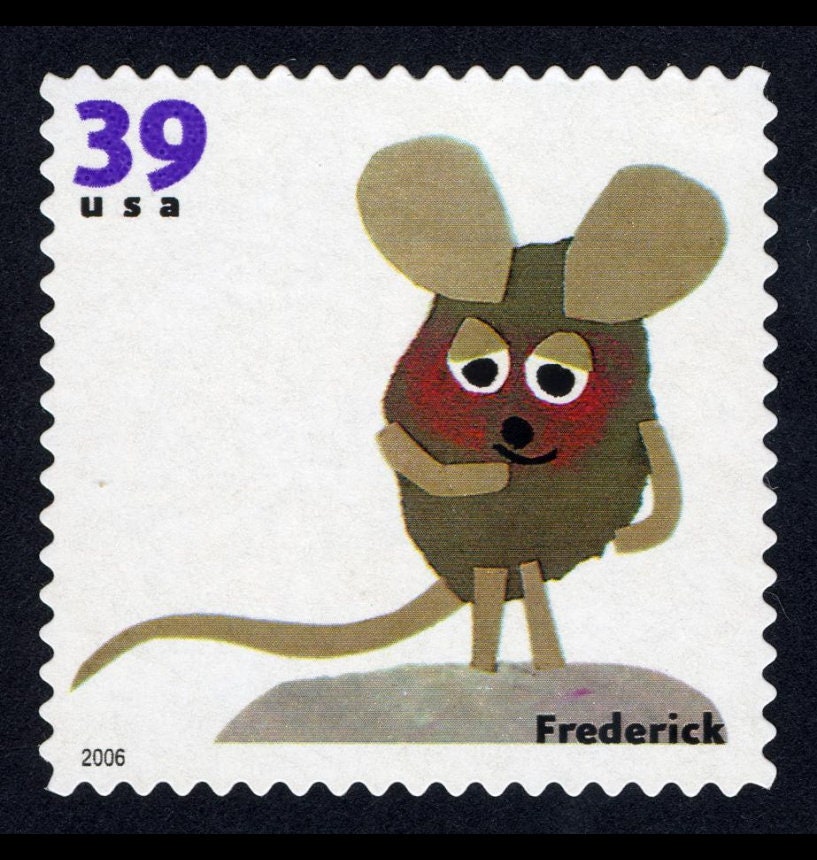 One (1) unused postage stamps - Favorite children's book animals: Frederick // 39 cent stamp