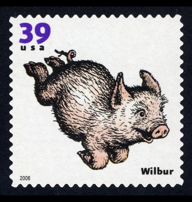 One (1) unused postage stamps - Favorite children's book animals: Wilbur // 39 cent stamp