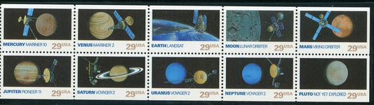 Ten (10) vintage postage stamps - Space Exploration Commemorative stamps // 29 cent Stamps // Face value 1.45