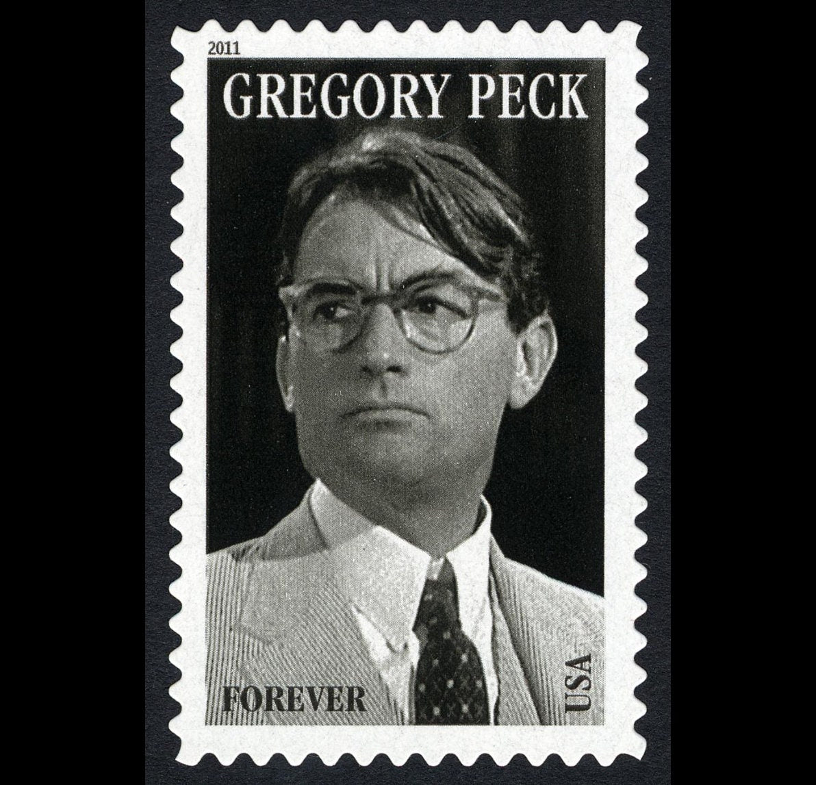 One (1) unused postage stamps - Gregory Peck // forever stamps