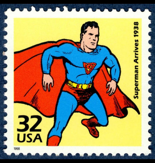 One (1) unused postage stamps - Celebrate the Century 1930s - Superman // 32 cent stamp