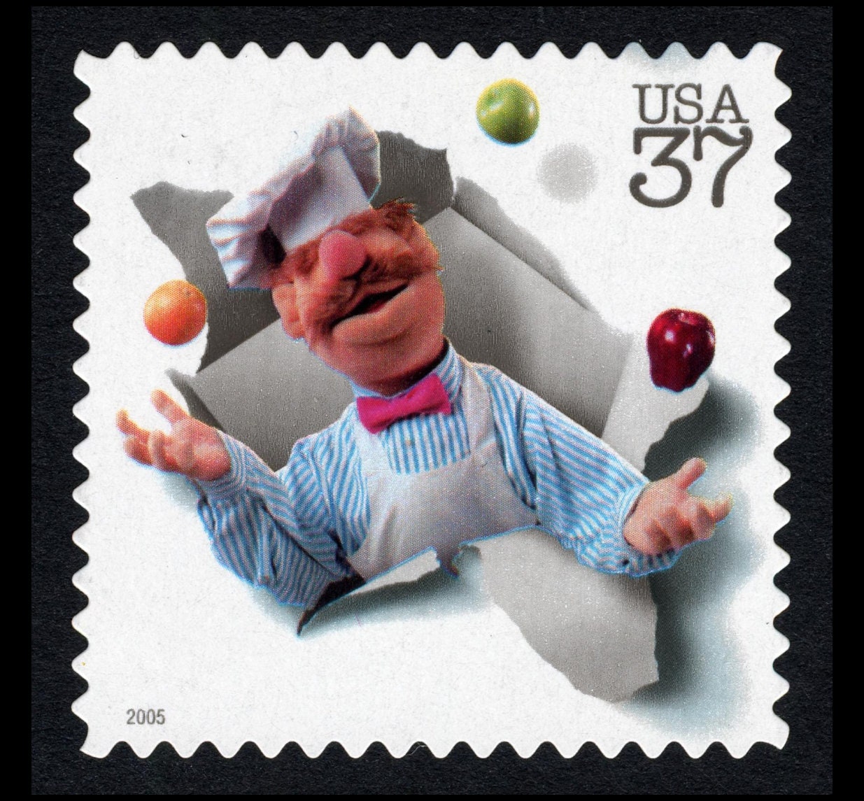 One (1) unused postage stamp // Jim Henson's Muppets: Swedish Chef // 37 cent stamp