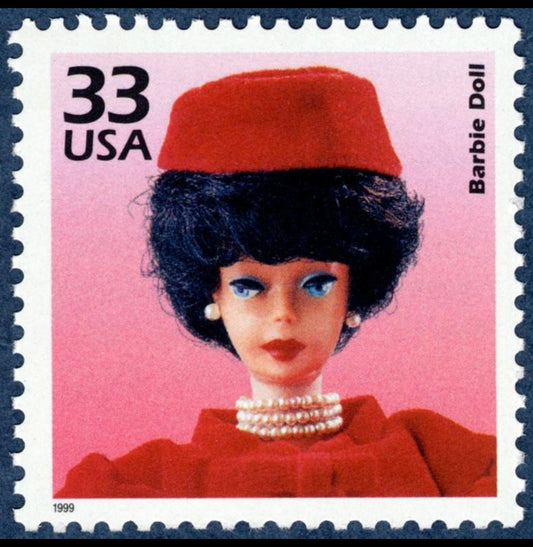 One (1) unused postage stamp - Celebrate the 1960s - Barbie Doll // 33 cent stamp