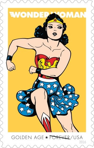 One (1) unused postage stamp - Wonder Woman // forever stamp