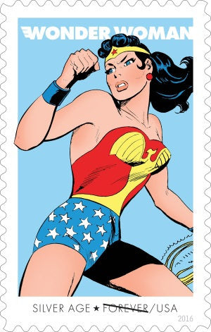 One (1) unused postage stamp - Wonder Woman // forever stamp