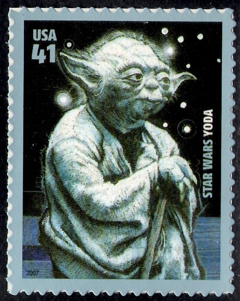 Five (5) unused postage stamps - Yoda // 41 cent stamps // Face value 2.05