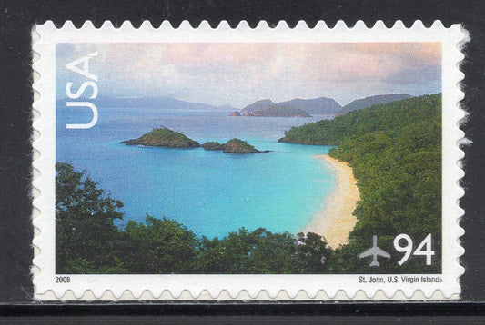 Five (5) unused postage stamps - St John, US Virgin Islands // 94 cent stamps // Face value 4.70