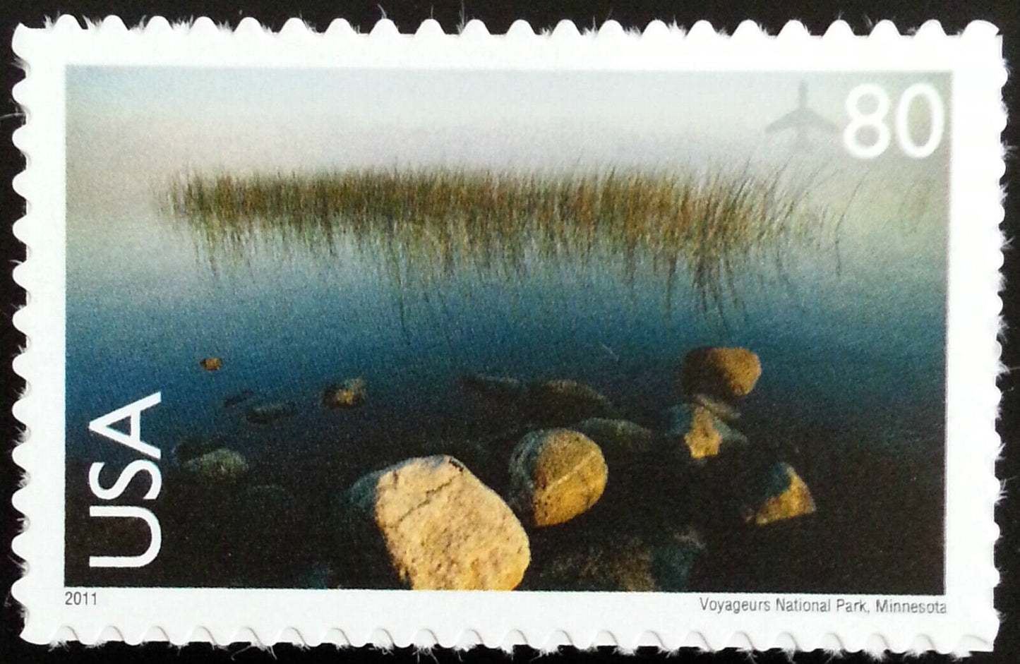 Five (5) unused postage stamps - Voyageurs National Park, Minnesota // 80 cent stamps // Face value 4.00